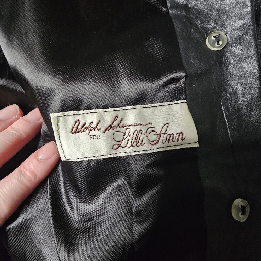 Vintage Lilli Ann Faux Fur and Leather Jacket - Picture 5 of 13
